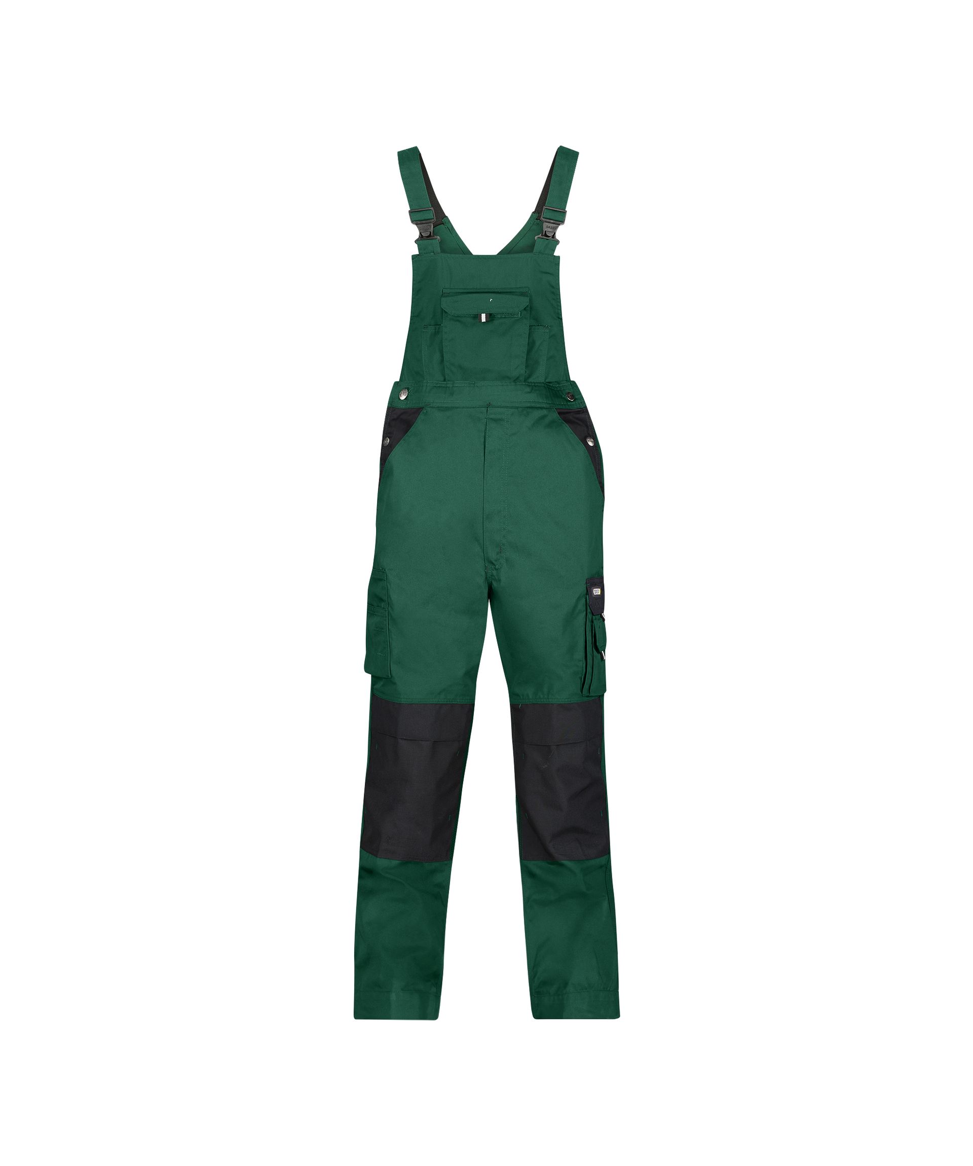 DASSY® Versailles - Zweifarbige Arbeitslatzhose mit Kniepolstertaschen - flaschengrün/schwarz, Gr. 48