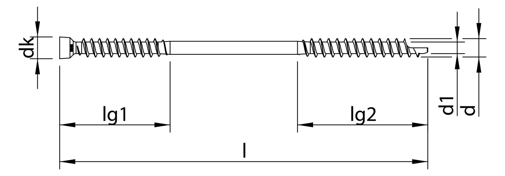 SFS Doppelgewinde-Holzbauschraube