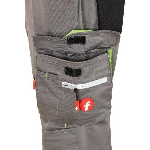 Herren-Cargohose Flex grau/schwarz/lime Gr. 27 FORTIS
