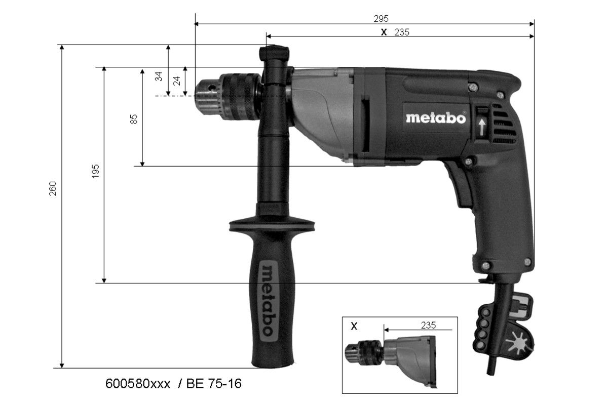 Bohrmaschine BE 75-16 Metabo