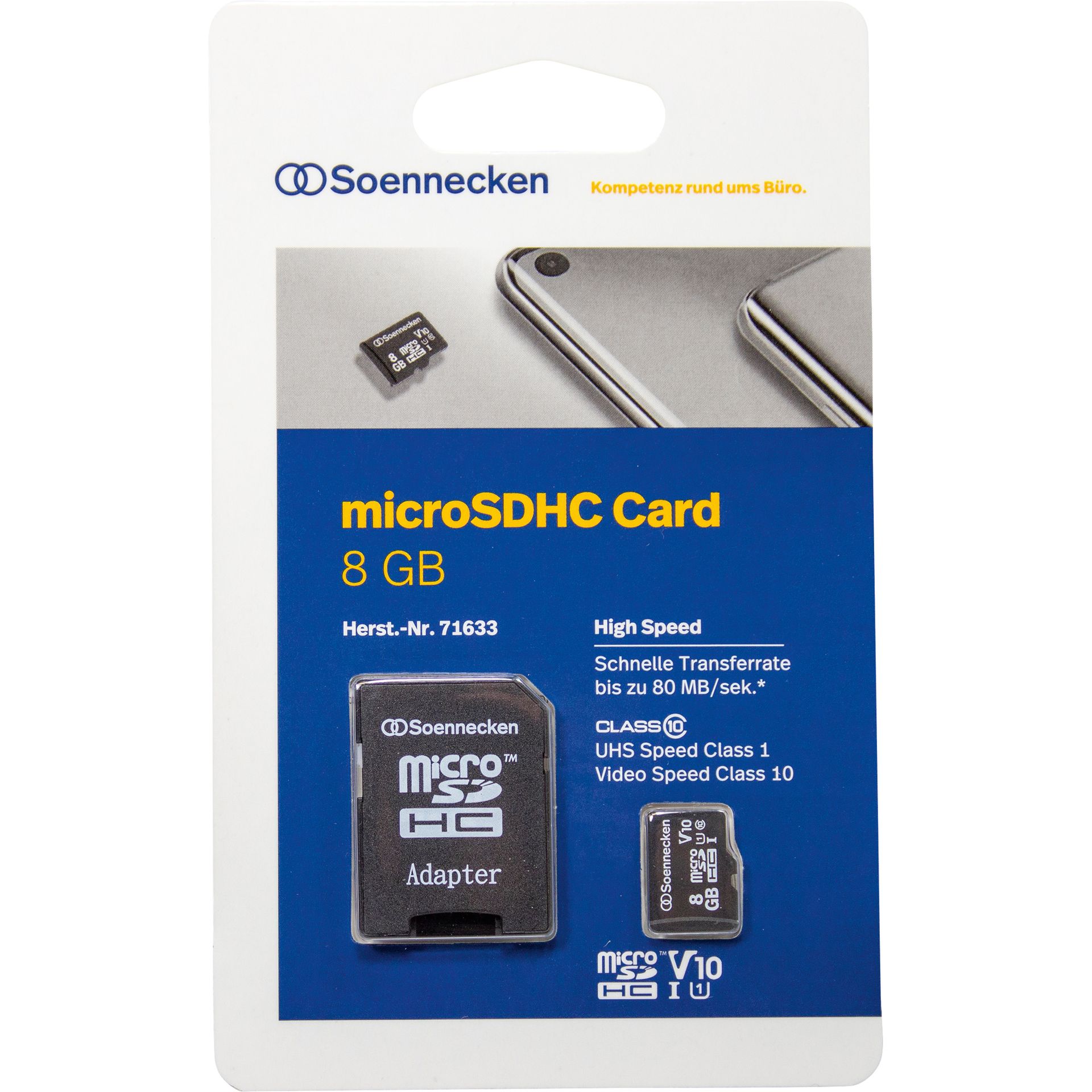 Speicherkarte micro SDHC Adapter Class 10 8GB