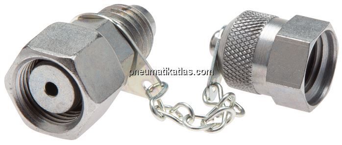 Messanschluss M16x2, 6 L-Dichtkegel, Stahl verzinkt
