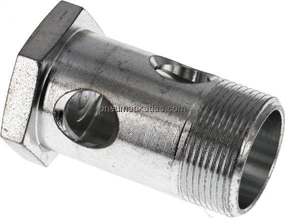 Hohlschraube 1-fach, M 30 x 1,5, Stahl verzinkt