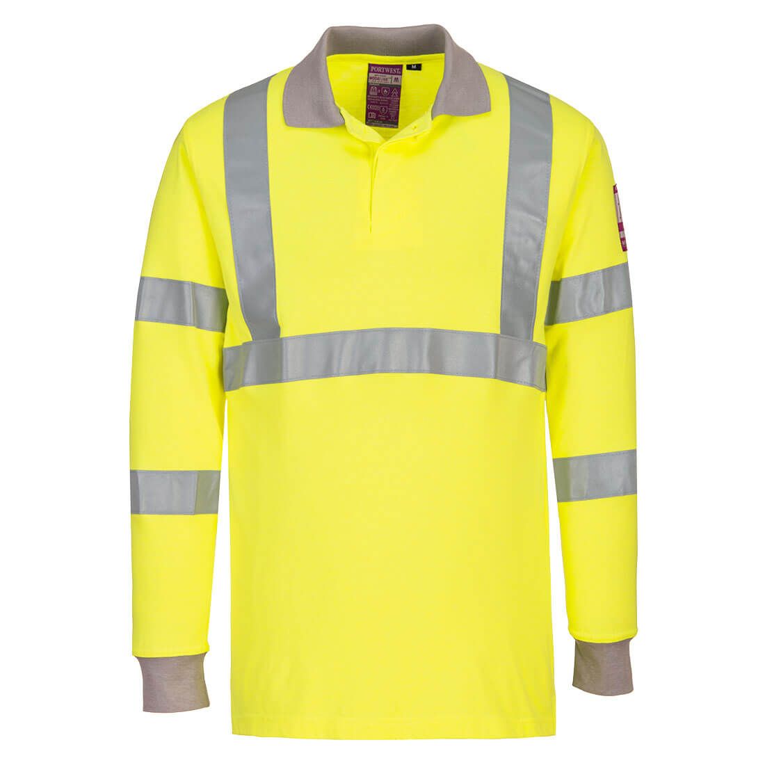 Portwest Modaflame Warnschutz-Polo-Shirt, Gelb, Gr. 2XL