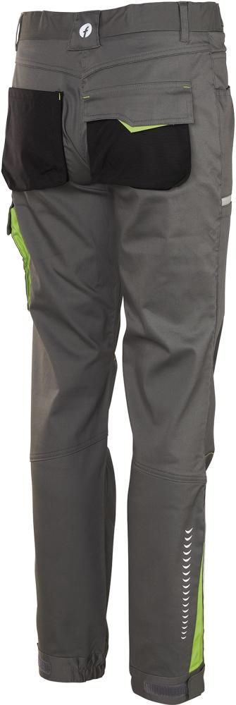 Damen-Cargohose Flex grau/schwarz/lime Gr. 32 FORTIS