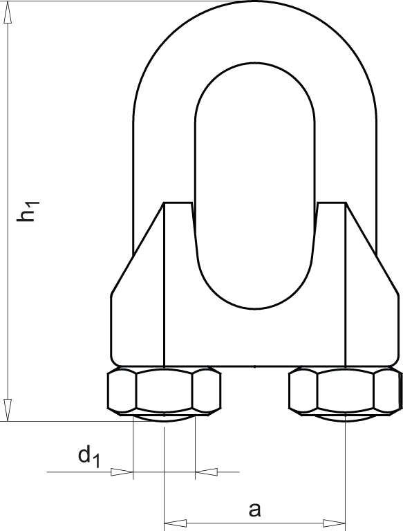 Drahtseilklemme ehem. DIN 741 verzinkt 3mm 1/8"