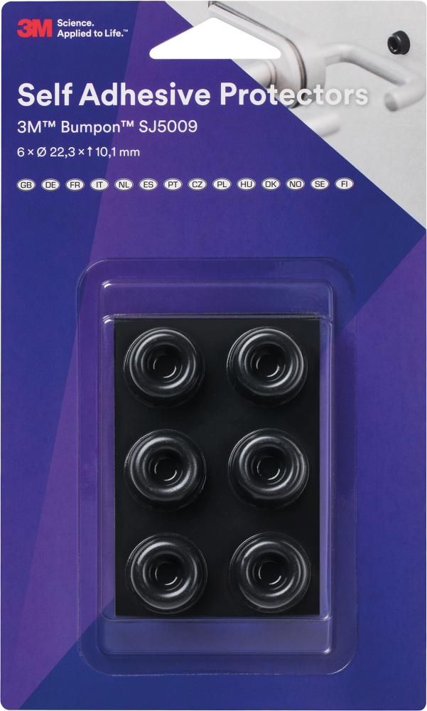 3M Bumpon Elastikpuffer 56 Stück 12,7x3,5mm Transparent, Mini-Pack