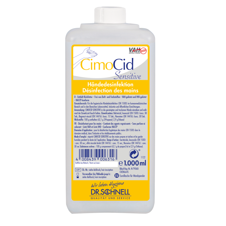 CIMOCID SENSITIVE Spenderflasche EURO 1000 ml