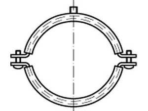 DIN 4109 Zn 40 - 43 / M 8 + M 10 Rohrschelle m. Schalldämpfung gal Zn S