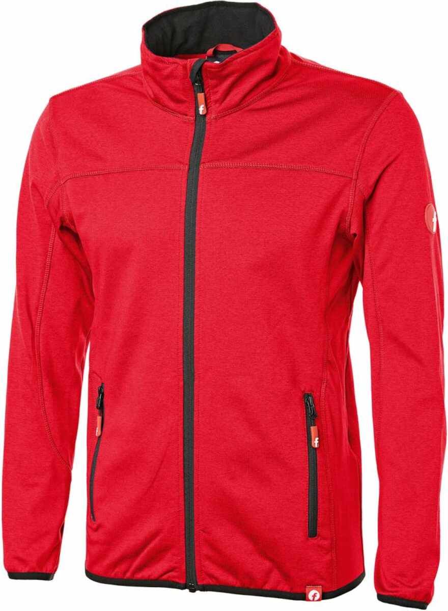Tech-Fleecejacke rot/schwarz meliert Gr. 2XL Fortis Elements