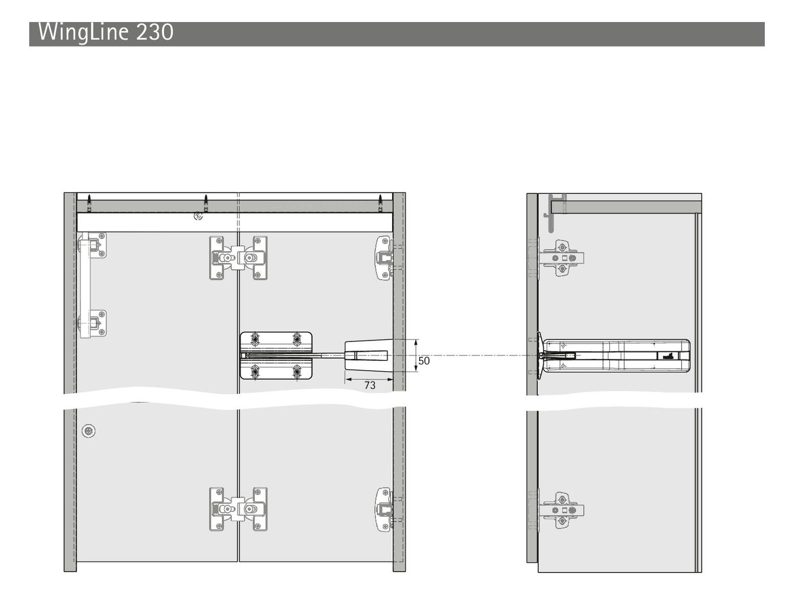 HETTICH Laufprofil WingLine 230