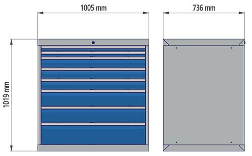B&H Schubladenschrank