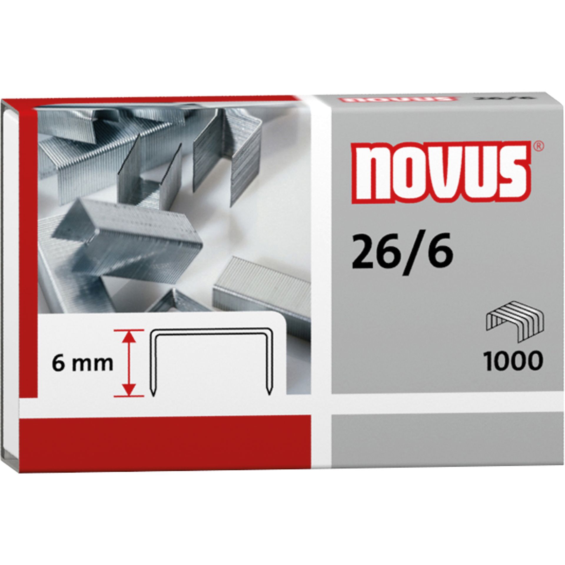 Heftklammer 26/6 verzinkt 1.000 St./Pack.