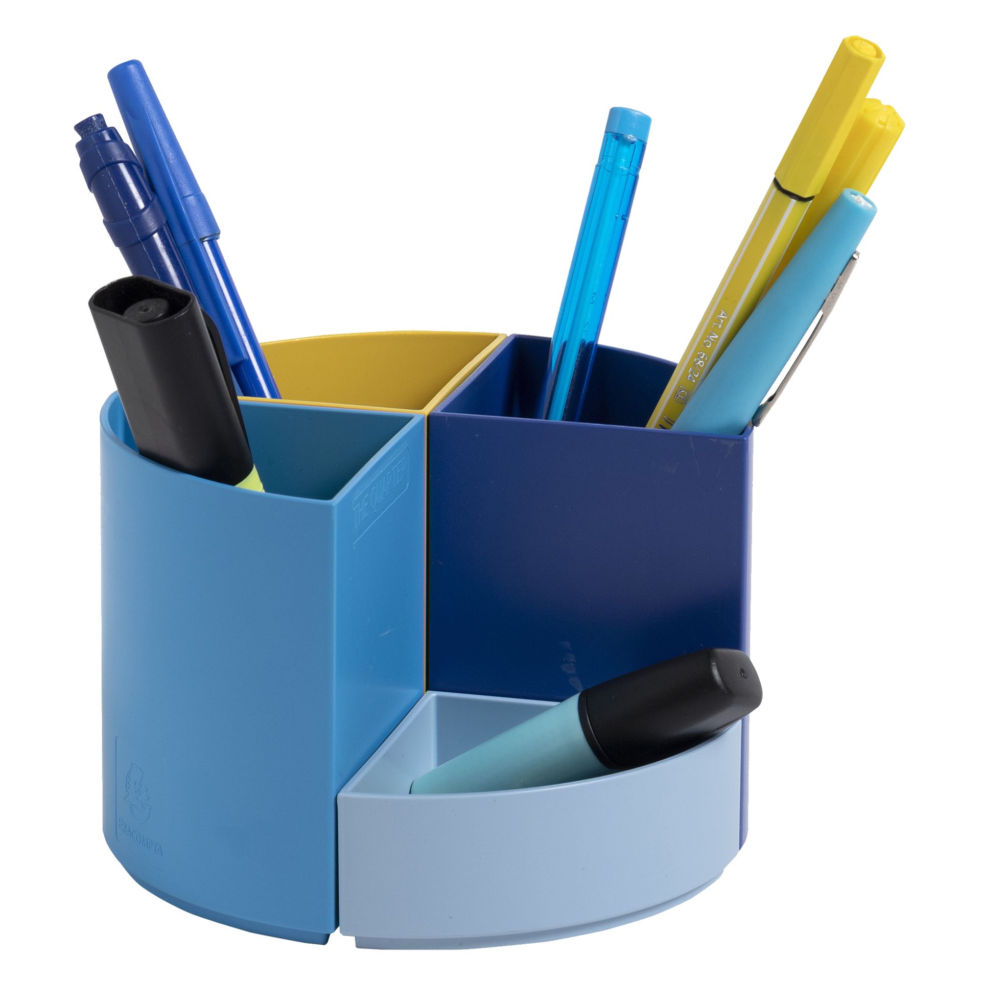 Stifteköcher BeeBlue 4Fächer farbig