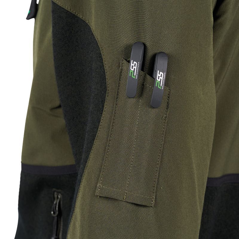 PSS X-treme Wollstrickjacke Nordfell grün/schwarz - Gr. 2XL
