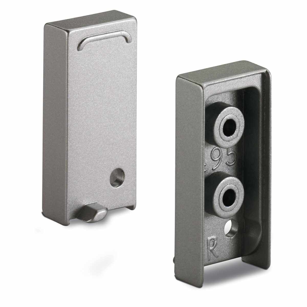Endstücke Capris, L 10 mm, B 21 mm, H 46 mm, Alumi