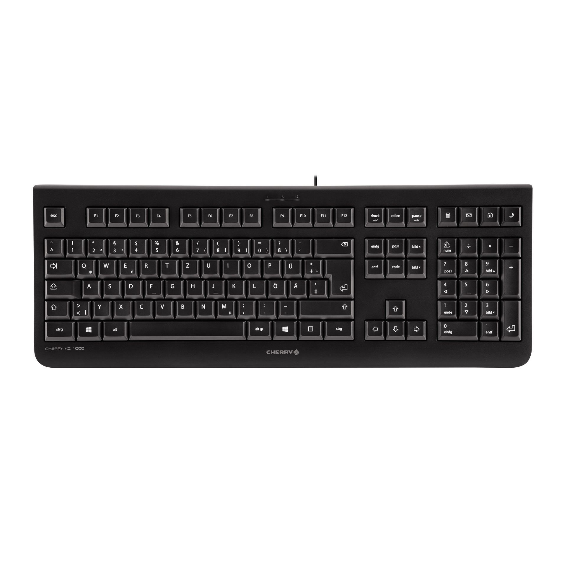 Tastatur KC1000 USB Flüsteranschlag schwarz