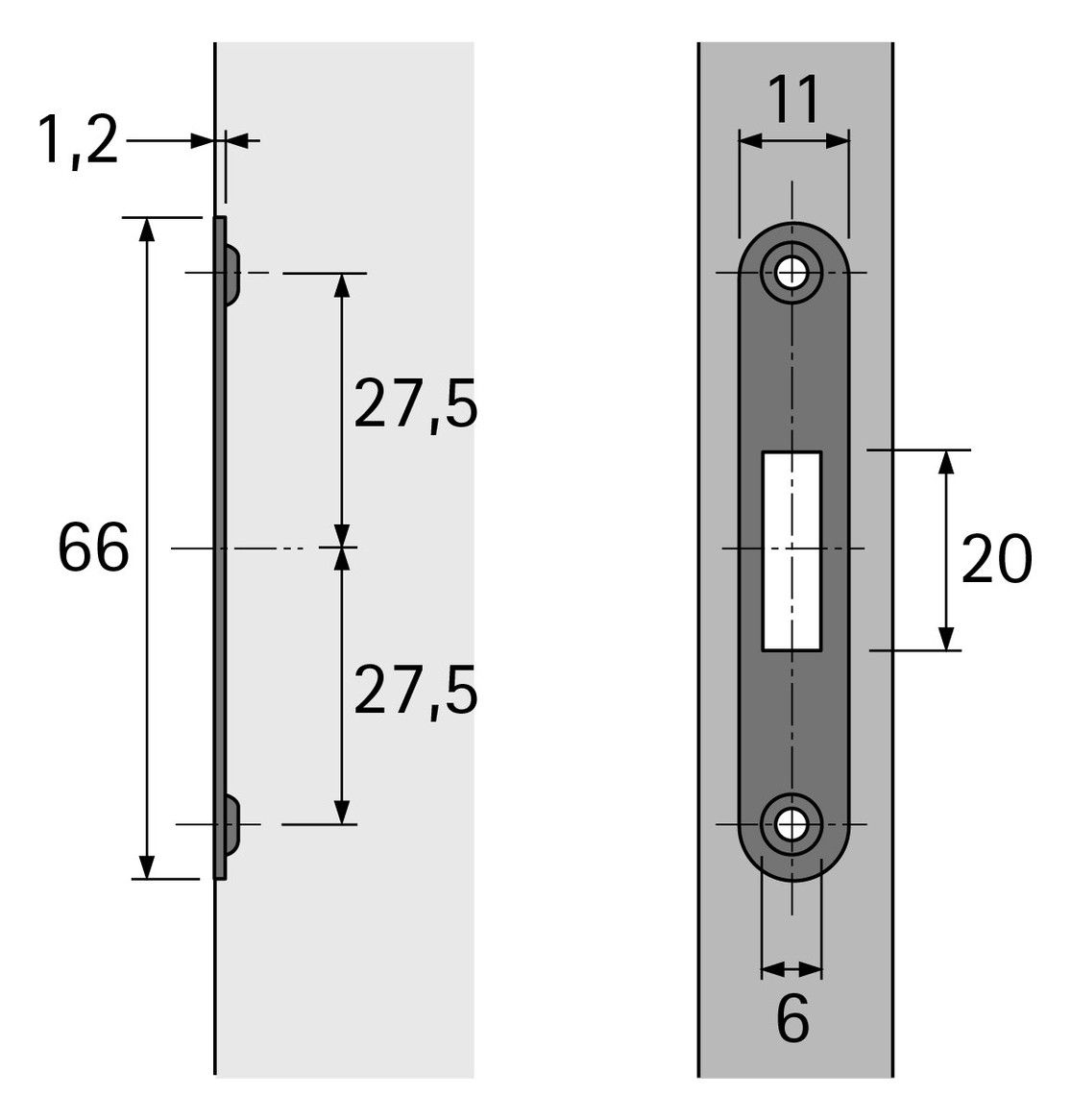 HETTICH Schließblech Typ 6195