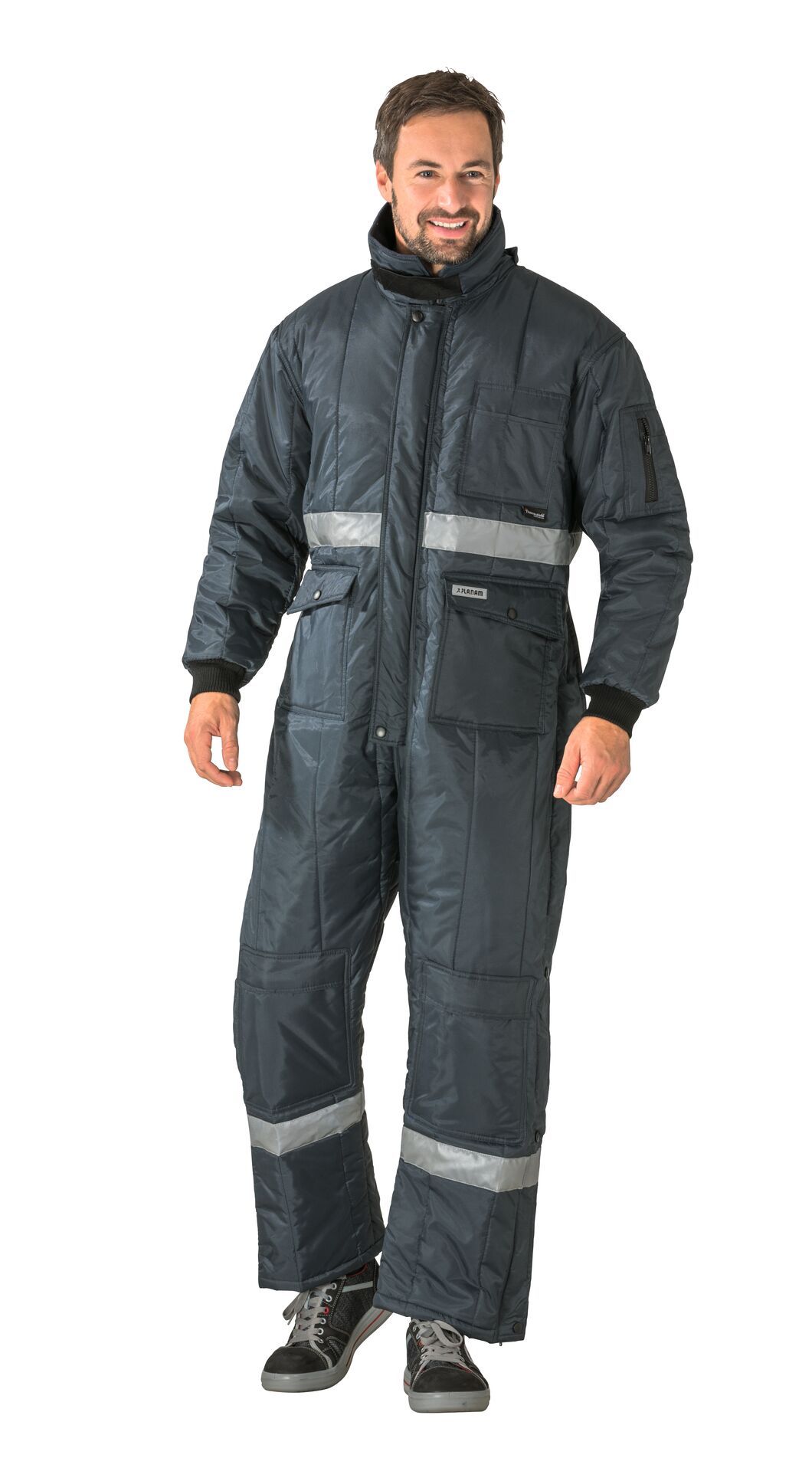 Planam Gefrierhaus Overall Kühl-/Gefrierhaus marine, Innenfutter kornblumenblau Gr. S