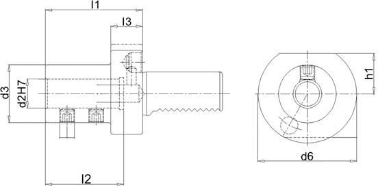 Halter VDI für Wechselplattenbohrer E1 WN 30x08mm FORTIS