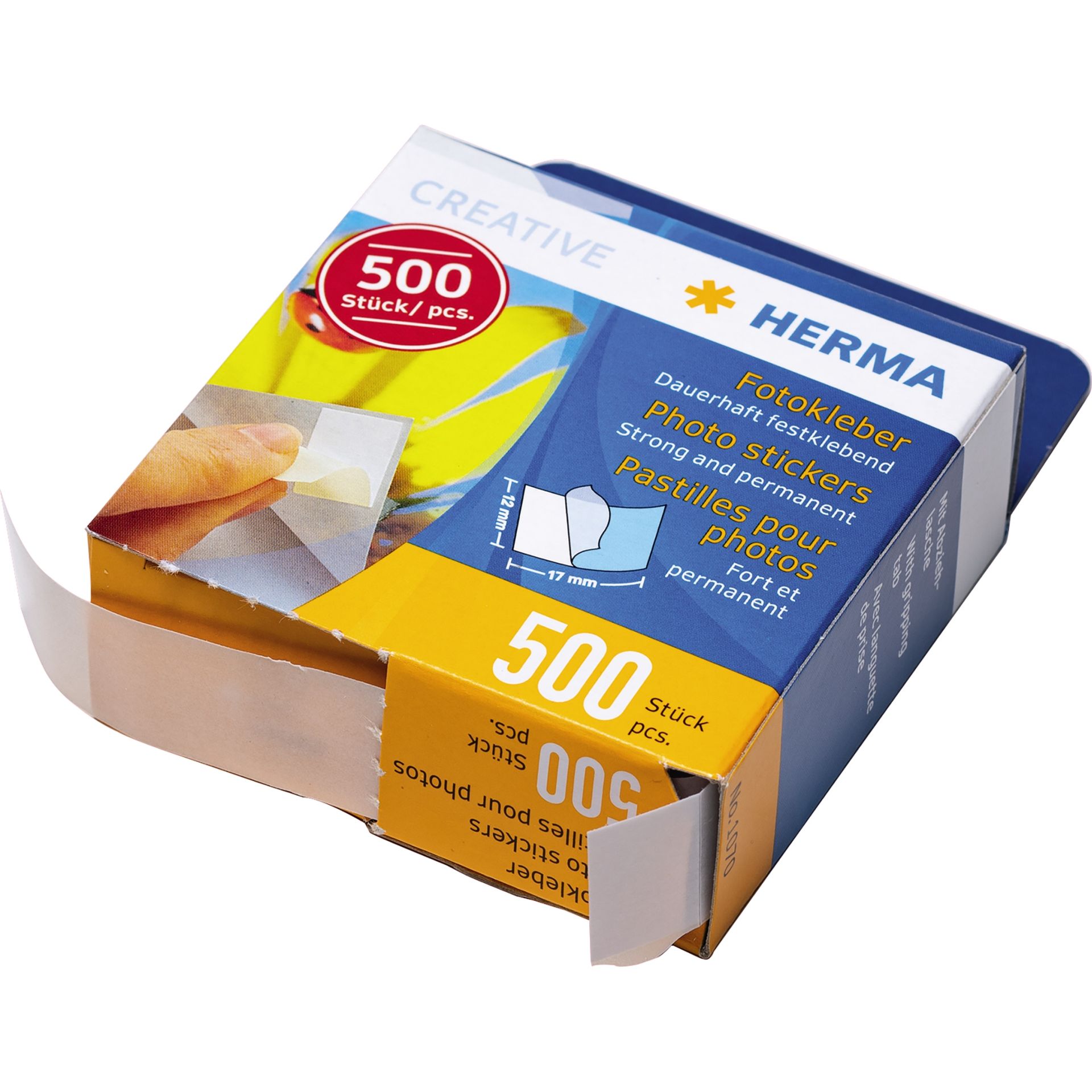 Klebepad 12x17mm weiß 500 St./Pack.