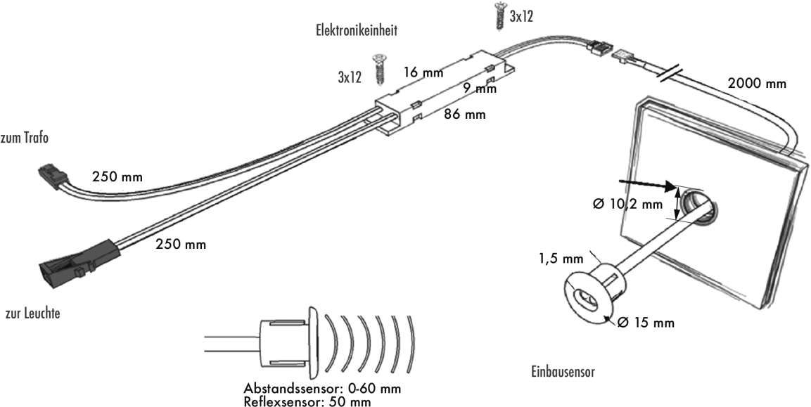 TOPFORM IR-Einbohr-Reflexsensor