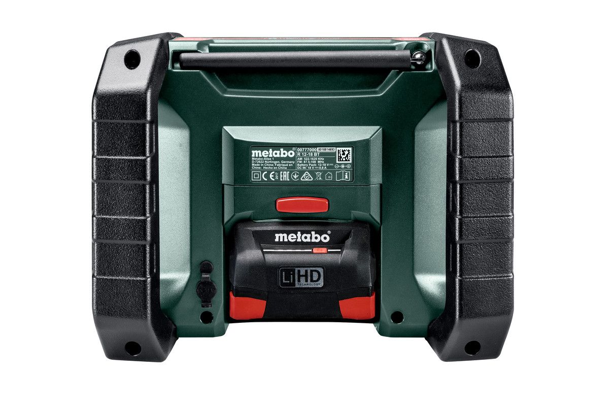 Baustellenradio solo R 12-18 DAB+BT Metabo ohne Akku ohne Ladegerät Karton