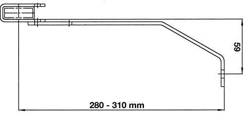 Wandhalter verstellbar 280-330 mm Stahl verzinkt GÜNZBURGER STEIGTECHNIK