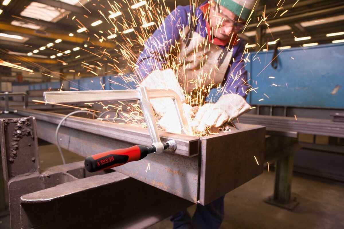 Original BESSEY Ganzstahl-Schraubzwinge GZ mit 2-Komponenten-Kunststoffgriff