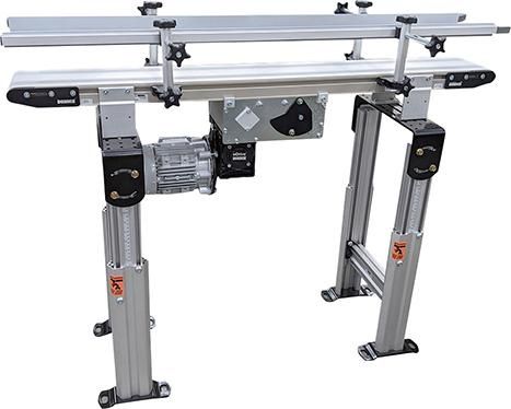Alu-Flachförderband 2200 petrol Gurtbreite 305 mm Achsabstand 1500 mm max. Bandbelastung 30kg