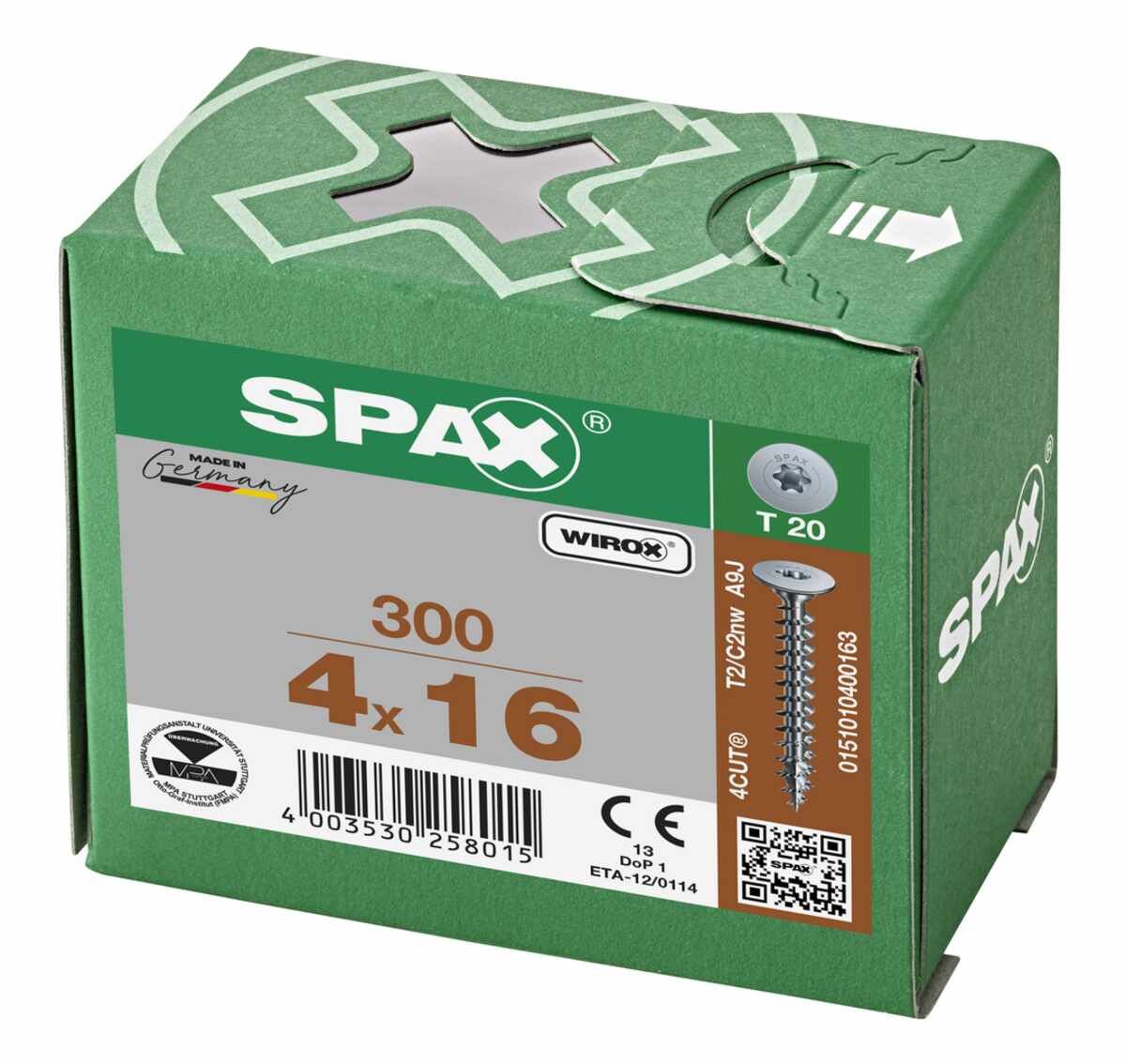 Rückwandschrauben Spax T-STAR 4,0x16 mm VE300