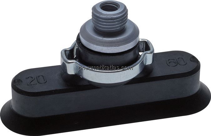 Ovalsauger, 15 x 5mm, Hub 1mm, NBR (60A, grau)