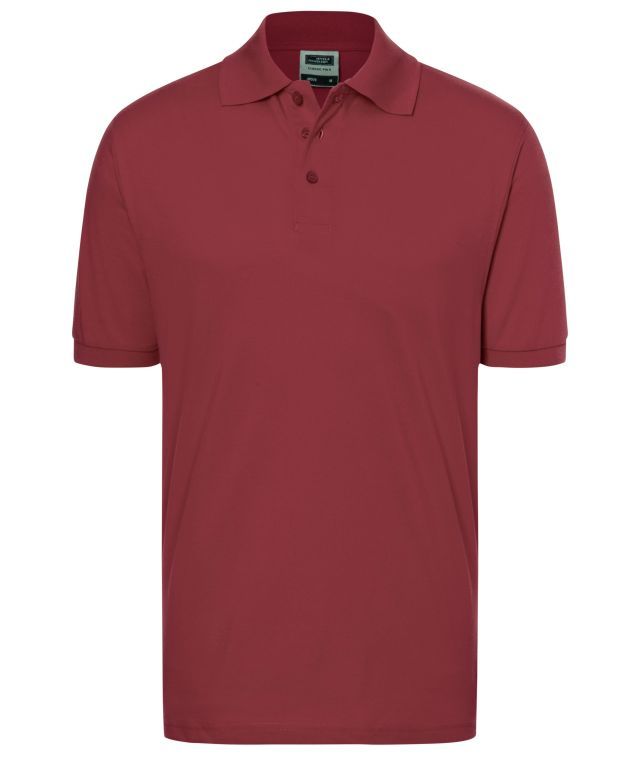 Classic Polo Hochwertiges Polohemd mit Armbündchen rot/weinrot, Gr. XXL