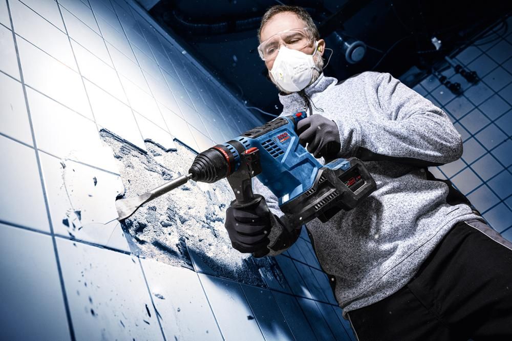 Akku-EXPERT-Bohrhammer EXBH18V-32 F 2xEXBA18V-80 Ladegerät, XL-Boxx