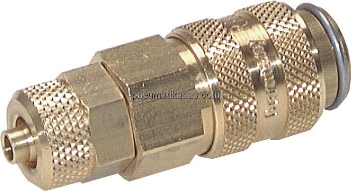 Kupplungsdose (NW5) 6x4mm Schlauch, Messing