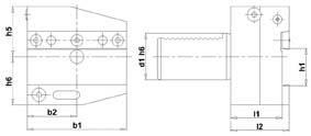 Abstechhalter VDI links AL 30x26mm FORTIS