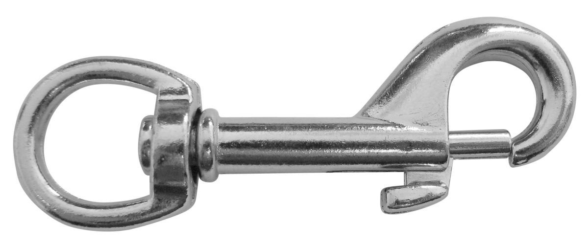 Bolzenkarabinerhaken Zamak vernickelt 70 mm