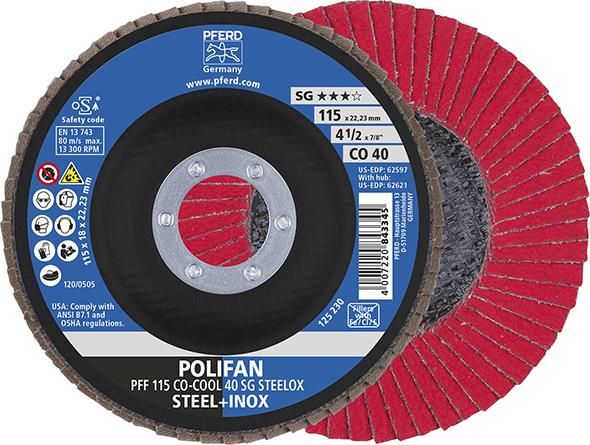 Fächerschleifscheibe SGP-COOL gerade 115mm CO40 Pferd