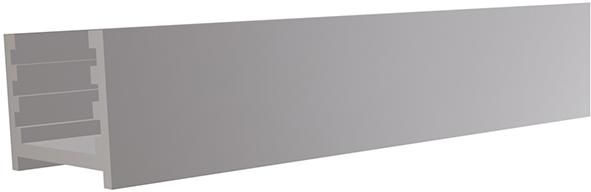 Aluminium-Wandprofil SILBER, 20x20x2000mm, inkl. Abstandhalter f. Steckzaunserien