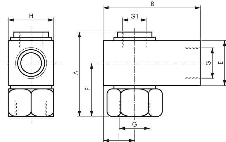 Drehdurchführung 1-fach, G 1/8", Standard