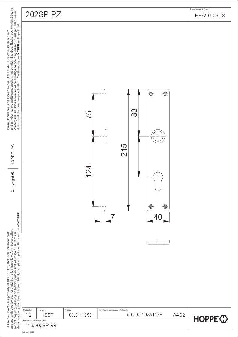 Hoppe/Schilder 202Sp L Pz F1 VE50