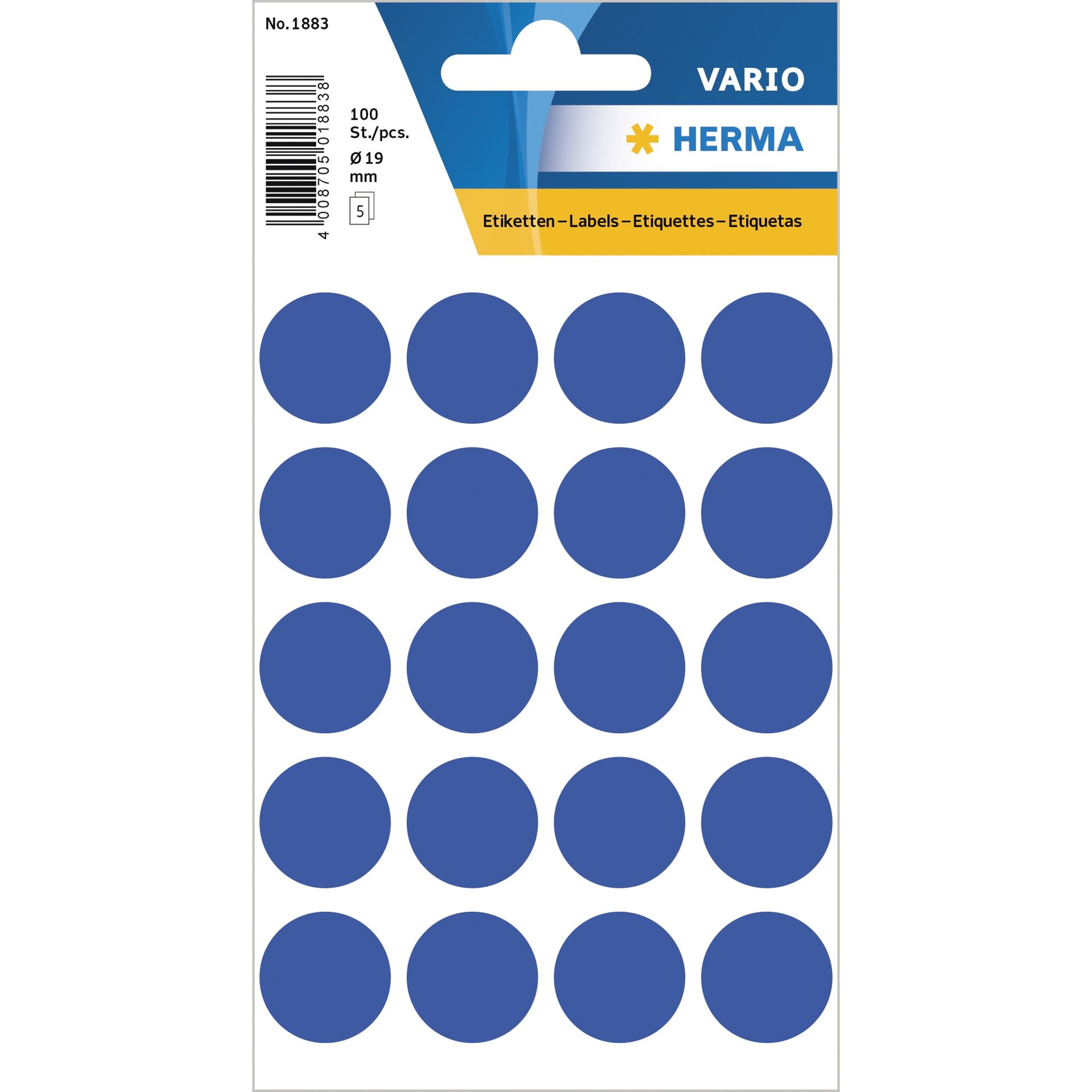 Markierungspunkt 19mm dunkelblau 100 St./Pack.