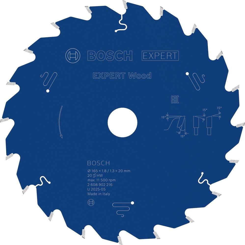 HM-Kreissägeblatt 165x1,8x20mm 20Z W VE à 1 Stück Top Precision Best f Wood