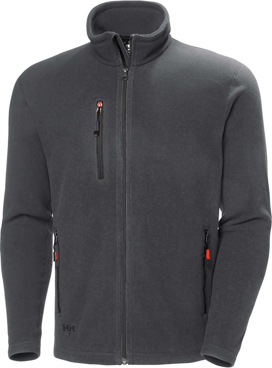 Jacke Oxford, Fleece, Gr. M, grau