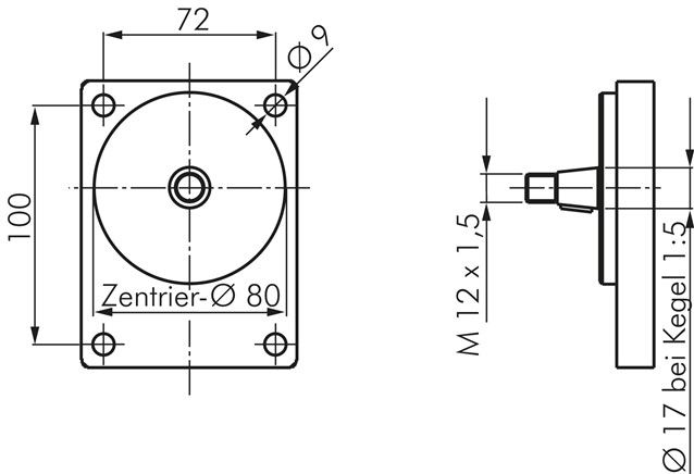 Bosch-Zahnradpumpe 4,0 ccm, Boschflansch, rechtsdrehend