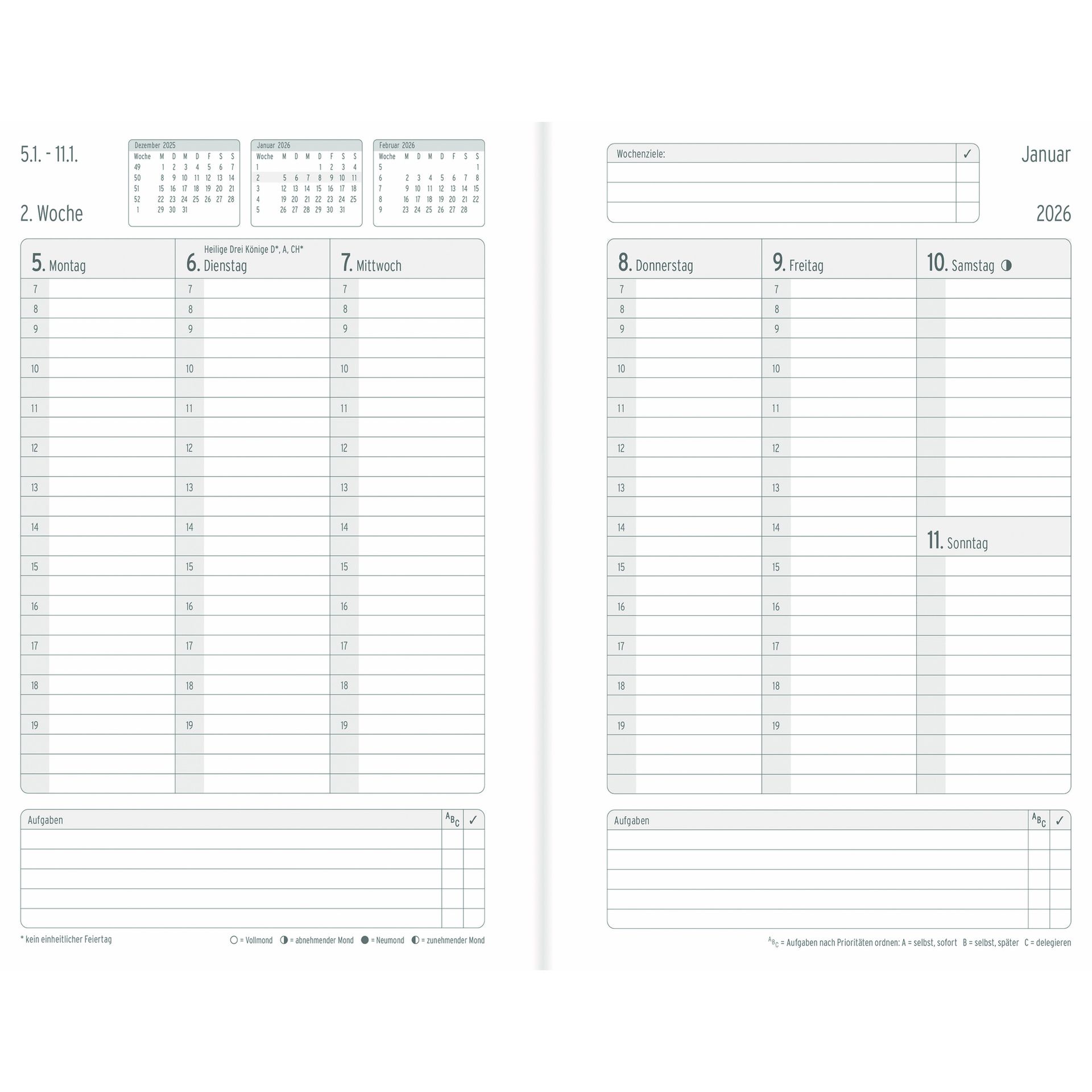 Buchkalender Business Edition A5 sw