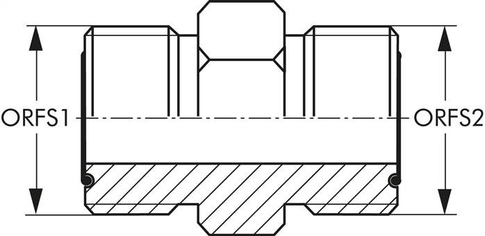ORFS-Verschraubung UNF 9/16"-18(AG)-UNF 9/16"-18(AG)