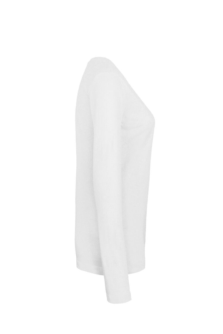 HAKRO Damen Longsleeve Classic weiß, XS