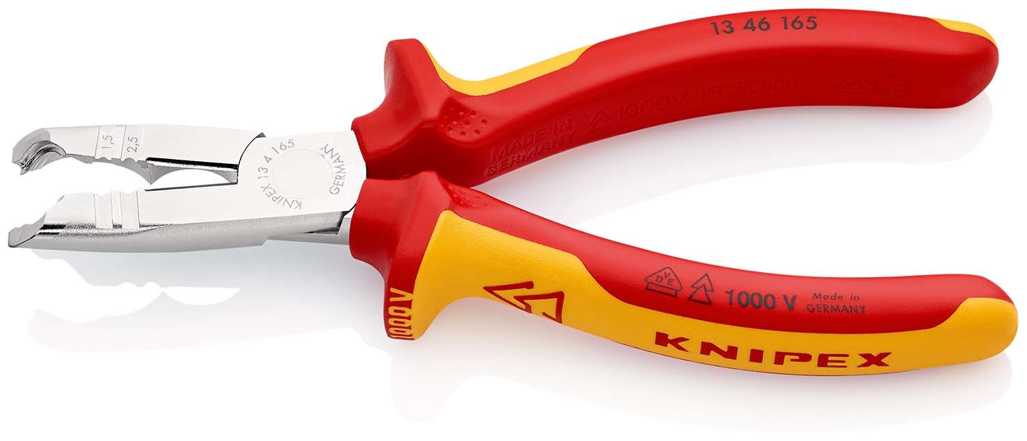KNIPEX Abmantelungszange isoliert mit Mehrkomponenten-Hüllen,