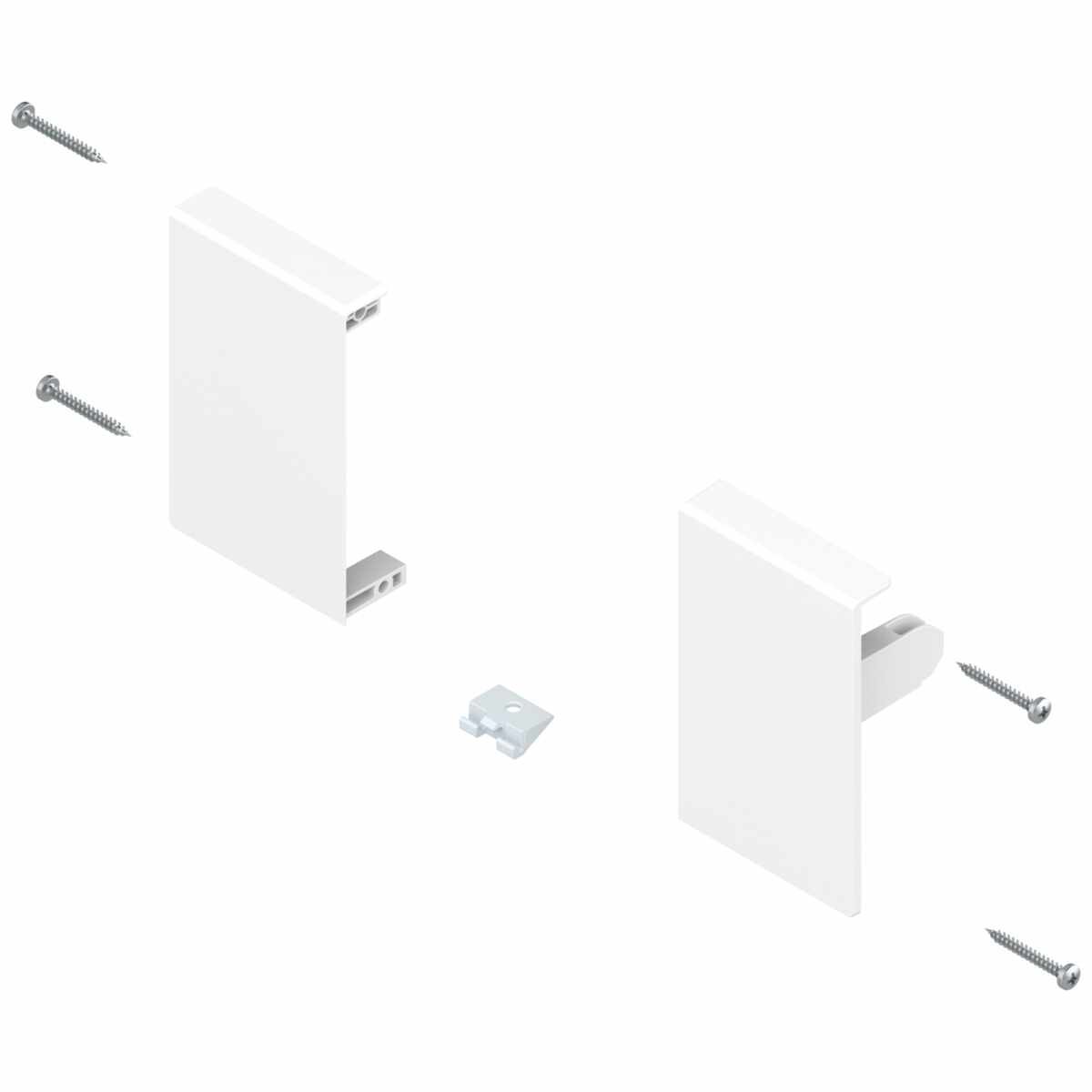 TANDEMBOX Fronthalter, Höhe M, für Innenschubkasten, links/rechts, für TANDEMBOX antaro, seidenweiß